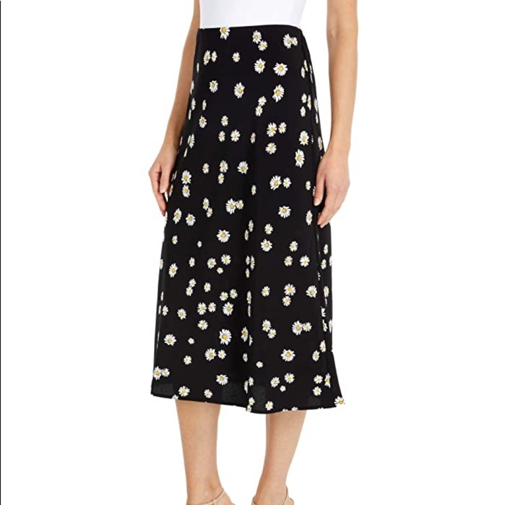 Sanctuary Everyday Midi Skirt Black Daisy XS NWOT